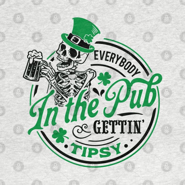 Everybody in the pub gettin tipsy St Paddy's Skull Patrick by KC Crafts & Creations